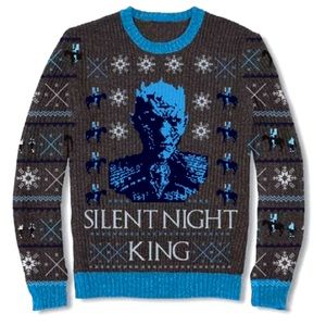 Game of Thrones Mens Gray SilentNight King Sweater